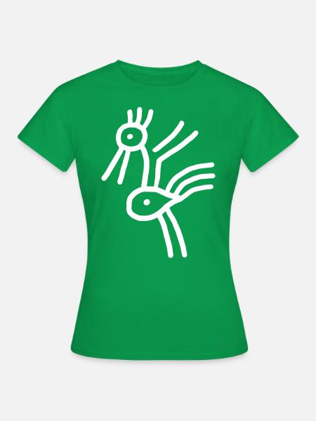 Vogel - Symbol Minimal - Frauen T-Shirt - Kelly Green