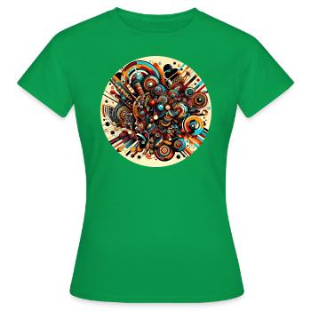 Afro-Stil Chromatische Harmonie - Frauen T-Shirt - Kelly Green - Vorne - AI Model Female 172 dark (172cm)