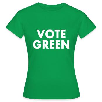 Vote green - Women's T-Shirt - kelly green - Front - AI Model Female 172 dark (172cm)