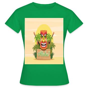 ALOHA - T-shirt Femme - vert - Devant - AI Model Female 172 dark (172cm)