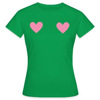 Doppelherzer - Frauen T-Shirt - Kelly Green - Vorne - AI Model Female 172 dark (172cm)