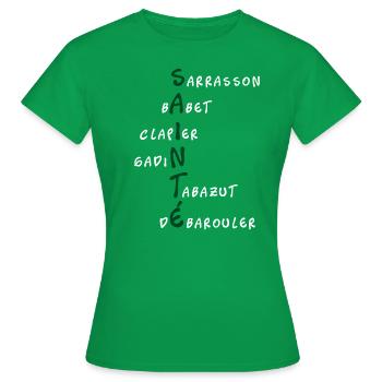 42 Loire Sainté Saint-etienne parler gaga - T-shirt Femme - vert - Devant - AI Model Female 172 dark (172cm)