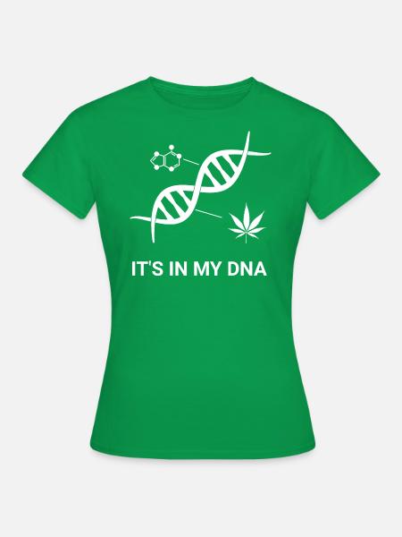 Cannabis Blatt DNA - Frauen T-Shirt - Kelly Green
