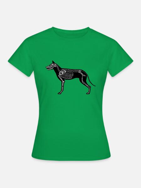 Hunde-Skelett - Frauen T-Shirt - Kelly Green