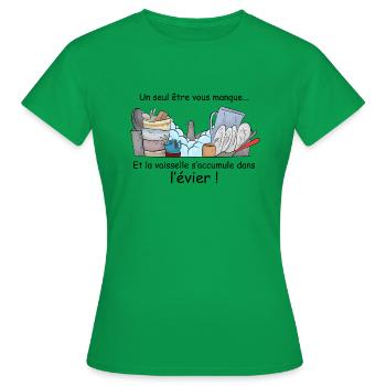 Eine fehlen .... - Frauen T-Shirt - Kelly Green - Vorne - AI Model Female 172 dark (172cm)
