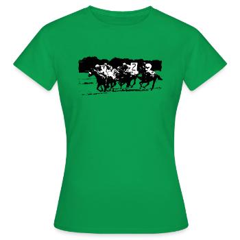 Course de chevaux - T-shirt Femme - vert - Devant - AI Model Female 172 dark (172cm)