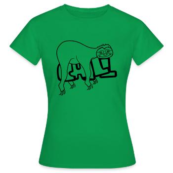 chill paresseux se détendre muede se détendre haengen sc - T-shirt Femme - vert - Devant - AI Model Female 172 dark (172cm)