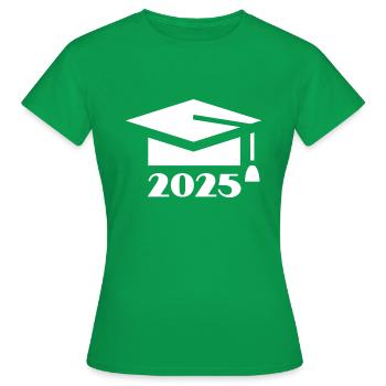 ABI 2025 Abitur Abschlussfeier Abiball - Frauen T-Shirt - Kelly Green - Vorne - AI Model Female 172 dark (172cm)