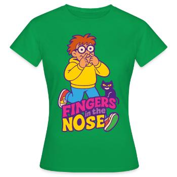 Fingers in the nose - Women's T-Shirt - kelly green - Front - AI Model Female 172 dark (172cm)