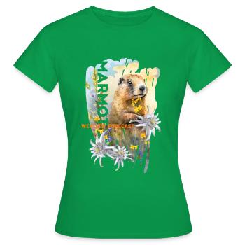 Murmeltier-Vorhersage - Frauen T-Shirt - Kelly Green - Vorne - AI Model Female 172 dark (172cm)