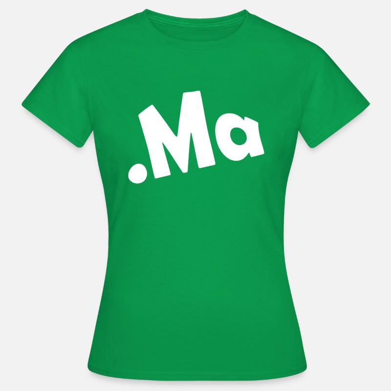 Maroc Code internet du pays - T-shirt Femme - vert
