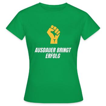 Erfolgs-Shirt - Frauen T-Shirt - Kelly Green - Vorne - AI Model Female 172 dark (172cm)