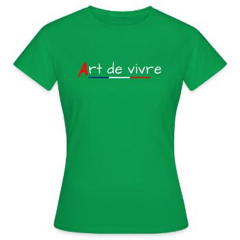 Kunst des Wohnens - Frauen T-Shirt - Kelly Green - Vorne - AI Model Female 172 dark (172cm)