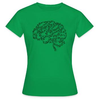 Musical brain - Women's T-Shirt - kelly green - Front - AI Model Female 172 dark (172cm)