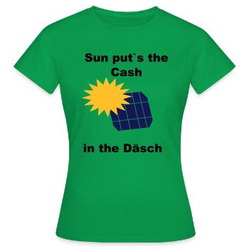 solaire - T-shirt Femme - vert - Devant - AI Model Female 172 dark (172cm)
