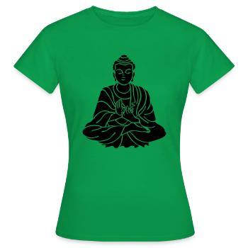 buddha_1 - T-shirt Femme - vert - Devant - AI Model Female 172 dark (172cm)