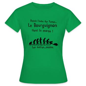Burgundy tide alcohol dawn time - Women's T-Shirt - kelly green - Front - AI Model Female 172 dark (172cm)