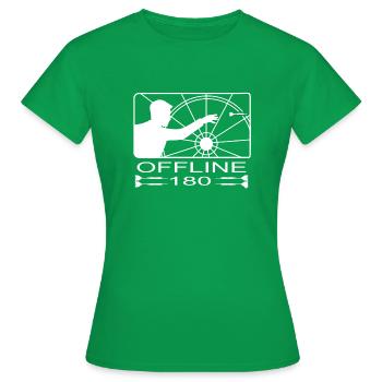 Dart Offline 180, Dartdesign Darts Player - T-shirt Femme - vert - Devant - AI Model Female 172 dark (172cm)
