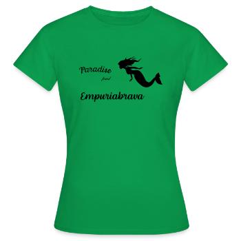 Le paradis trouvé - T-shirt Femme - vert - Devant - AI Model Female 172 dark (172cm)