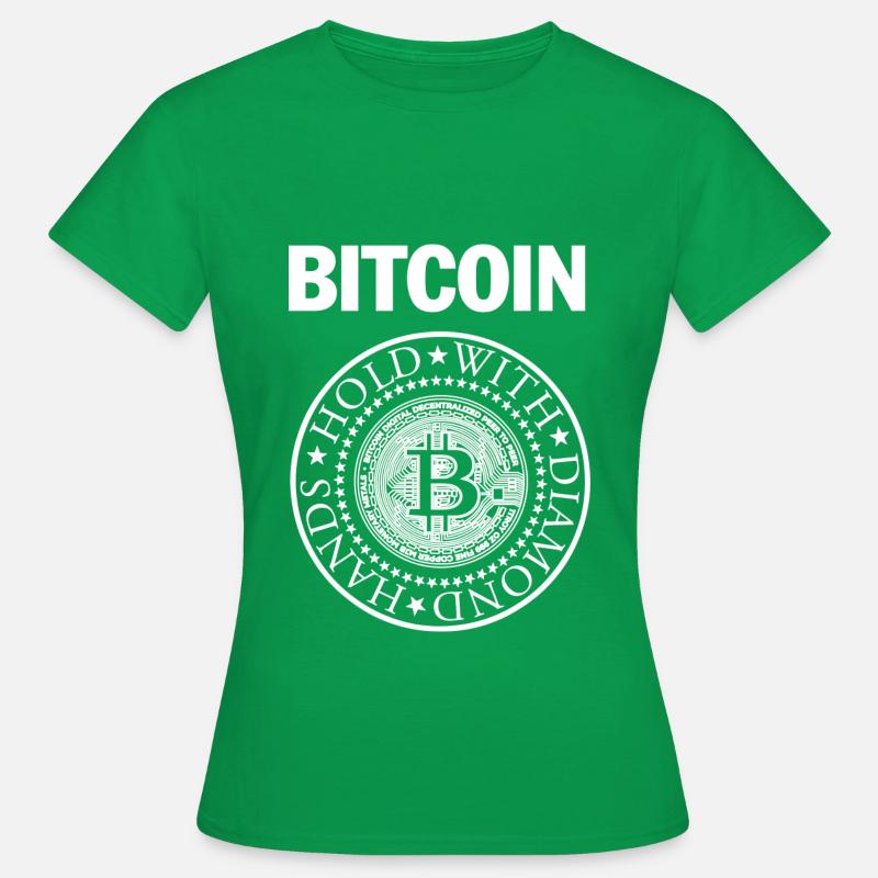 White Bitcoin "Blitzkrieg" - Women's T-Shirt - kelly green