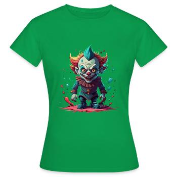 Scary clown - Women's T-Shirt - kelly green - Front - AI Model Female 172 dark (172cm)