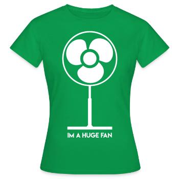Large fan - Women's T-Shirt - kelly green - Front - AI Model Female 172 dark (172cm)
