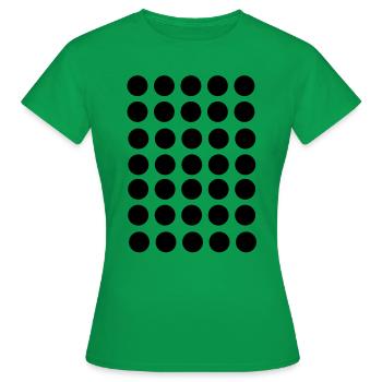 Les points, les points noirs, Points Mode Art - T-shirt Femme - vert - Devant - AI Model Female 172 dark (172cm)