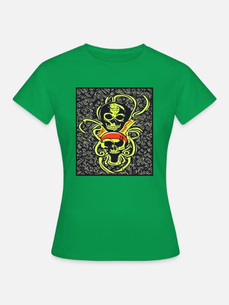 Abstract Skulls - Frauen T-Shirt - Kelly Green