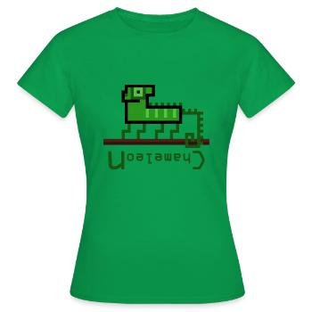 Logo caméléon - T-shirt Femme - vert - Devant - AI Model Female 172 dark (172cm)