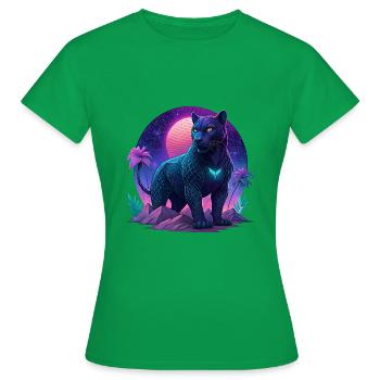 Panter noir - T-shirt Femme - vert - Devant - AI Model Female 172 dark (172cm)