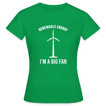 Renewable Energy Clean Energy - Women's T-Shirt - kelly green - Front - AI Model Female 172 dark (172cm)
