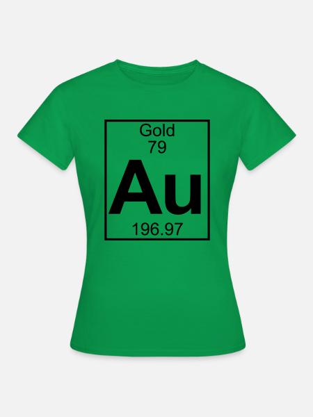 Element 079 - Au (gold) - Full - Frauen T-Shirt - Kelly Green