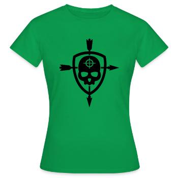Bowhunter Crest - Frauen T-Shirt - Kelly Green - Vorne - AI Model Female 172 dark (172cm)