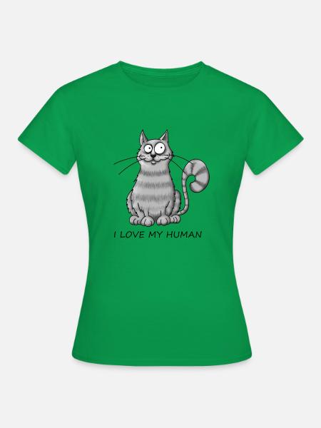 Katzenliebe - Frauen T-Shirt - Kelly Green