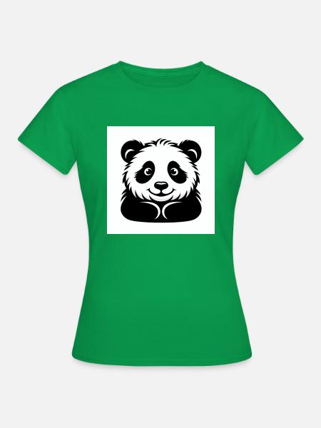 Fröhlicher Pandabär - Frauen T-Shirt - Kelly Green