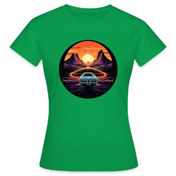 Voiture rétro dans le désert - T-shirt Femme - vert - Devant - AI Model Female 172 dark (172cm)
