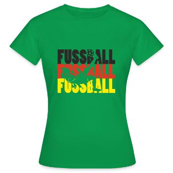 Fussball Fußball Deutschland Fußballer - Frauen T-Shirt - Kelly Green - Vorne - AI Model Female 172 dark (172cm)