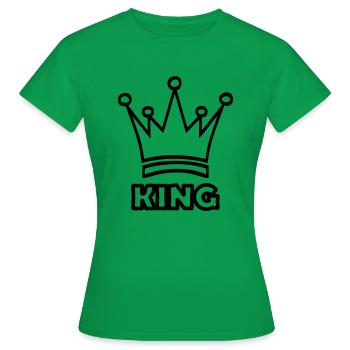 king - T-shirt Femme - vert - Devant - AI Model Female 172 dark (172cm)