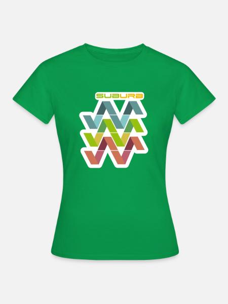 SUBURB HORIZONTAL WHITE - T-shirt Femme - vert