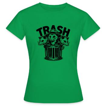 3 coole Opossums Trash Gang im Mülleimer - Frauen T-Shirt - Kelly Green - Vorne - AI Model Female 172 dark (172cm)