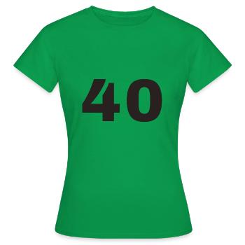 40 - Women's T-Shirt - kelly green - Front - AI Model Female 172 dark (172cm)