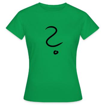 Question mark - Women's T-Shirt - kelly green - Front - AI Model Female 172 dark (172cm)