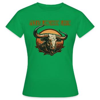 Longhorn Texas Gift - Women's T-Shirt - kelly green - Front - AI Model Female 172 dark (172cm)