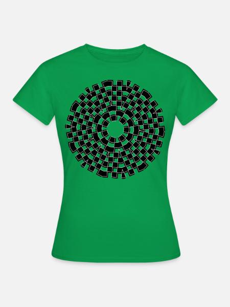 Verrücktes Karo - Frauen T-Shirt - Kelly Green