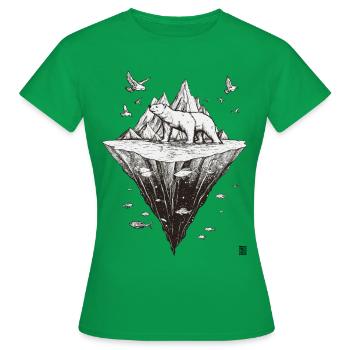 Polar bear - Women's T-Shirt - kelly green - Front - AI Model Female 172 dark (172cm)