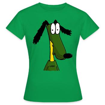 Der lustigste Cartoon-Hund aller Zeiten - Frauen T-Shirt - Kelly Green - Vorne - AI Model Female 172 dark (172cm)