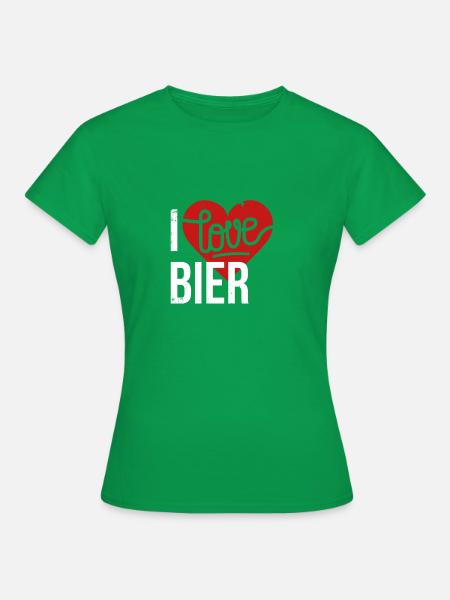 I love Bier - Frauen T-Shirt - Kelly Green