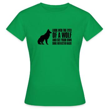Wolf Loyalty - Women's T-Shirt - kelly green - Front - AI Model Female 172 dark (172cm)