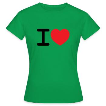 J'aime - T-shirt Femme - vert - Devant - AI Model Female 172 dark (172cm)