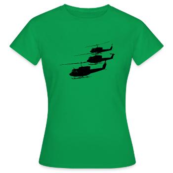 bell212 Hélicoptère Hélicoptère - T-shirt Femme - vert - Devant - AI Model Female 172 dark (172cm)